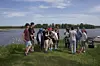 Förberedelser inför första kast-tävlingen.